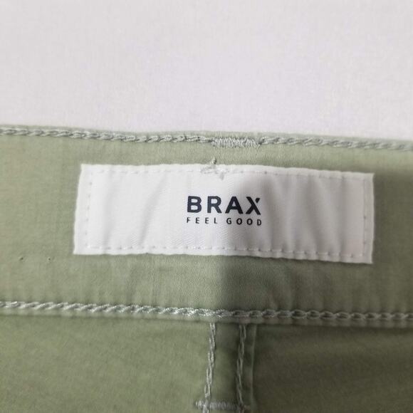Brax Pants Mens 32x34 Chuck Modern Hi Flex Green Cotton Twill Germany - Picture 5 of 10
